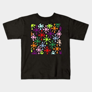 Elements Matrix Pattern on Black Background Kids T-Shirt